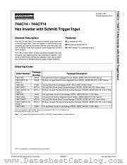 74ACT14MTCX_NL datasheet pdf Fairchild Semiconductor