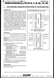 M5M44400ATP datasheet pdf Mitsubishi Electric Corporation