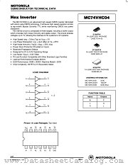 MC74VHC04D datasheet pdf ON Semiconductor