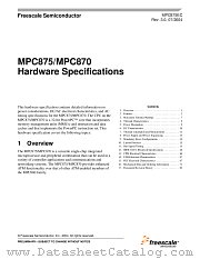MPC875ZT133 datasheet pdf Freescale (Motorola)