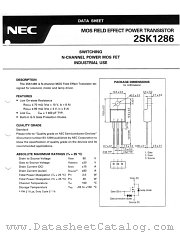 2SK1286 datasheet pdf NEC