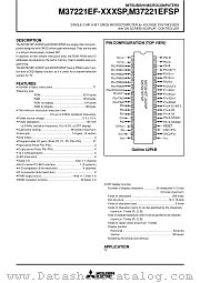 M37221EF datasheet pdf Mitsubishi Electric Corporation