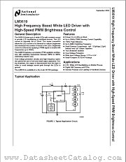 LM3519 datasheet pdf National Semiconductor