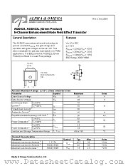 AOD422 datasheet pdf Alpha & Omega Semiconductor