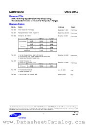 K6R4008C1D-JC10 datasheet pdf Samsung Electronic