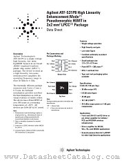 ATF-531P8-BLK datasheet pdf Agilent (Hewlett-Packard)