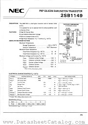 2SB1149 datasheet pdf NEC