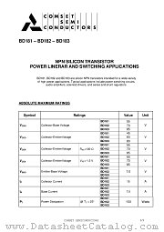 BD183 datasheet pdf Comset Semiconductors