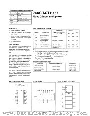 74AC11157N datasheet pdf Philips