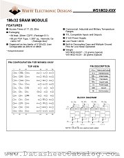WS1M32-20HSCA datasheet pdf White Electronic Designs