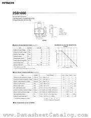 2SB1000 datasheet pdf Hitachi Semiconductor