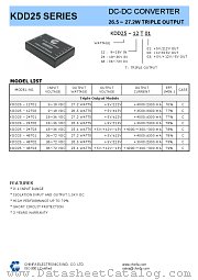 KDD25 datasheet pdf CHINFA Electronics IND