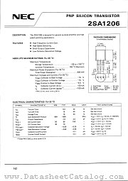 2SA1206 datasheet pdf NEC