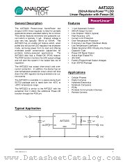 AAT3223IGU-2.7-T1 datasheet pdf ANALOGIC TECH