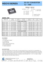 WDD15-03D5 datasheet pdf CHINFA Electronics IND