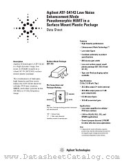 ATF-54143-TR1 datasheet pdf Agilent (Hewlett-Packard)
