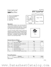 IRF7220PBF datasheet pdf International Rectifier