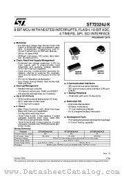 ST72F324K6B6 datasheet pdf ST Microelectronics