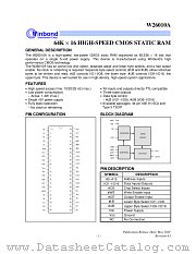 W26010AT-25 datasheet pdf Winbond Electronics