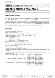 MSM7578 datasheet pdf OKI electronic componets
