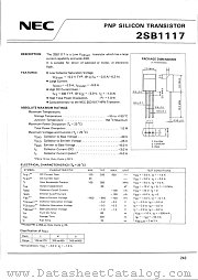 2SB1117 datasheet pdf NEC