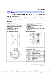 W27C512P-45 datasheet pdf Winbond Electronics