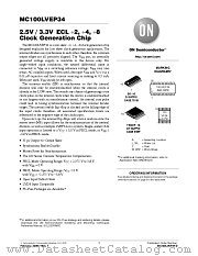 MC100LVEP34DTR2G datasheet pdf ON Semiconductor