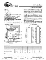 CY7C1049BV33L-20VC datasheet pdf Cypress