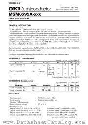 MSM6595 datasheet pdf OKI electronic componets