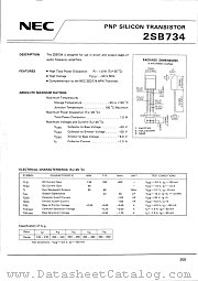 2SB734 datasheet pdf NEC