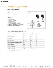 2SK1622 datasheet pdf Hitachi Semiconductor