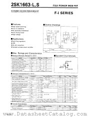 2SK1663 datasheet pdf Fuji Electric