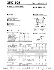 2SK1509 datasheet pdf Fuji Electric