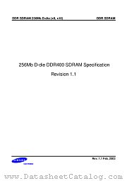K4H560838D-TCC4 datasheet pdf Samsung Electronic