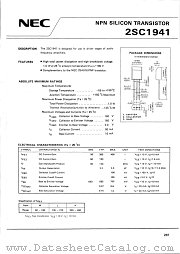 2SC1941 datasheet pdf NEC