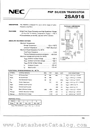 2SA916 datasheet pdf NEC
