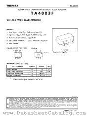 TA4003 datasheet pdf TOSHIBA