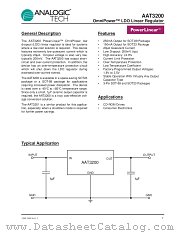 AAT3200IQY-2.0-T1 datasheet pdf ANALOGIC TECH