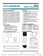 DS2431P/T&R datasheet pdf MAXIM - Dallas Semiconductor