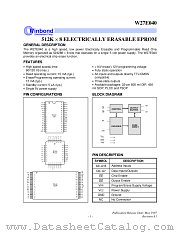 W27E040T-90 datasheet pdf Winbond Electronics