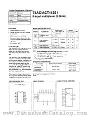 74AC11251D datasheet pdf Philips