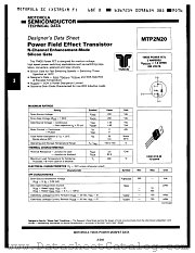 MTP2N20 datasheet pdf Motorola