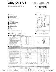 2SK1016-01 datasheet pdf Fuji Electric