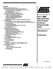 ATTINY2313-20PJ datasheet pdf Atmel