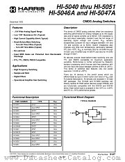 HI3-5047A-5 datasheet pdf Harris Semiconductor