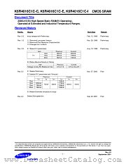 K6R4016C1C-E10 datasheet pdf Samsung Electronic