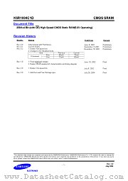 K6R1016C1D-TI10 datasheet pdf Samsung Electronic