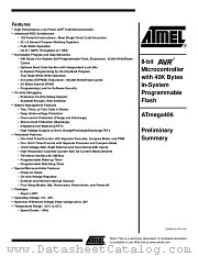ATMEGA406 datasheet pdf Atmel