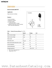 2SK1094 datasheet pdf Hitachi Semiconductor