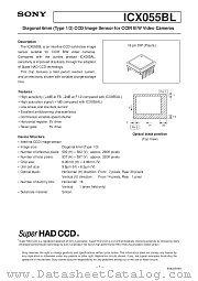 ICX055 datasheet pdf SONY